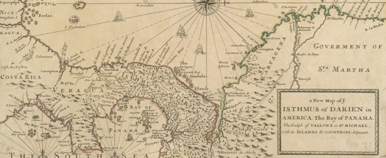 Map showing the Isthmus of Darien
